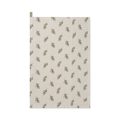 Olive Linen Tea Towel