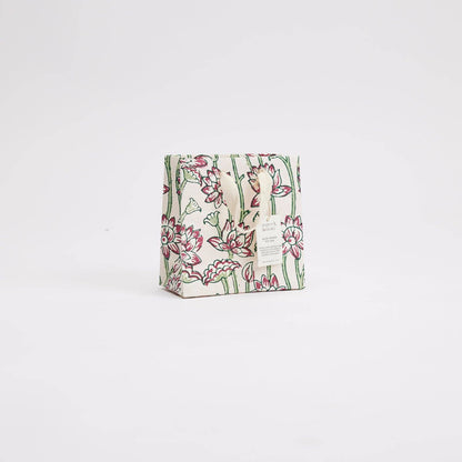 Block Printed Gift Bags (Small) - Cherry