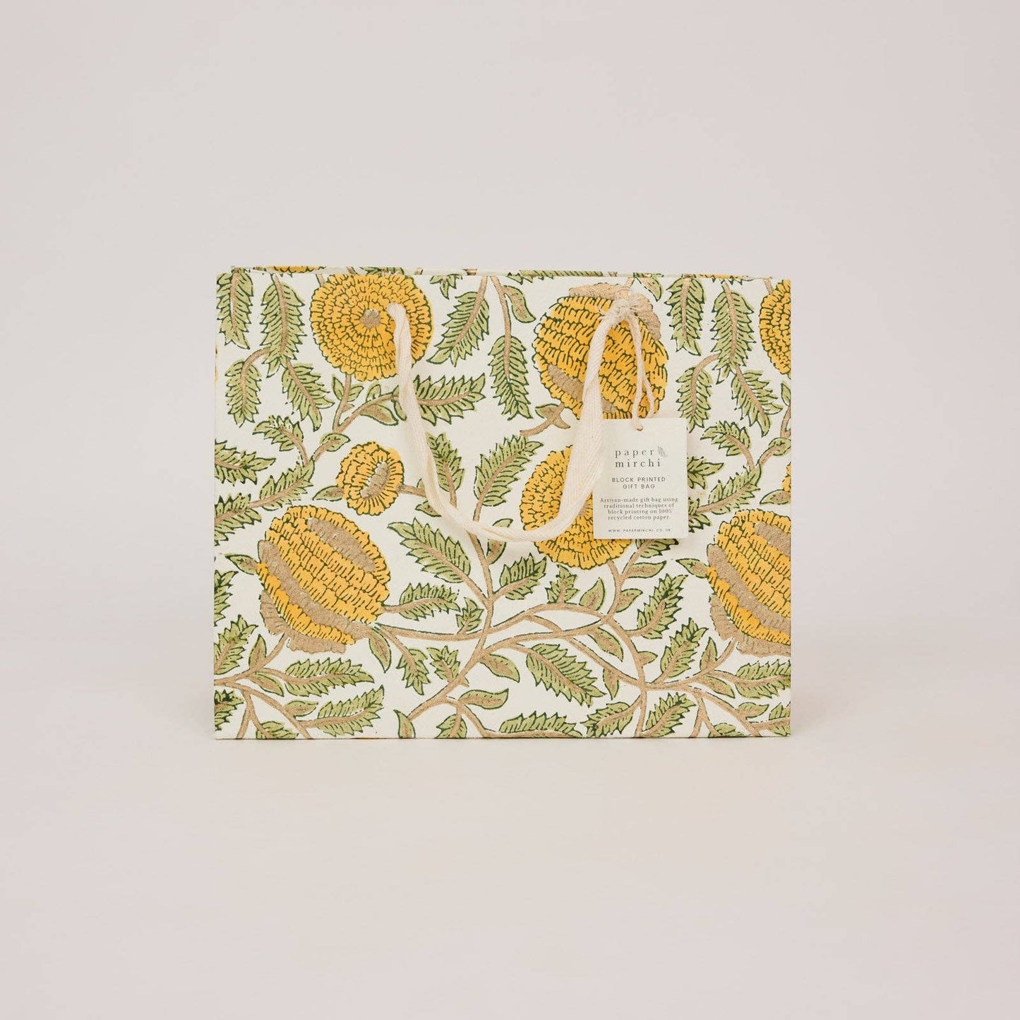 Block Printed Gift Bags (Medium) - Sunshine Refresh
