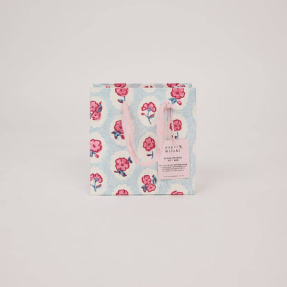 Block Printed Gift Bags (Small) - Pink Sorbet