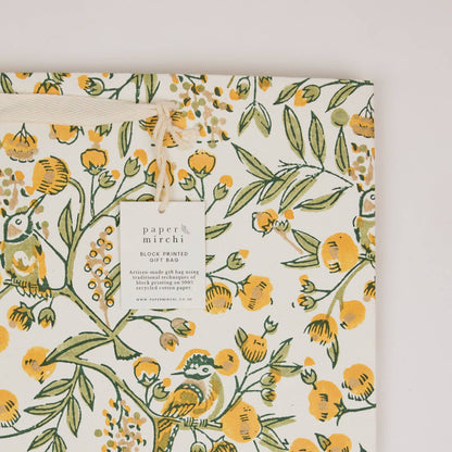 Block Printed Gift Bags (Large) - Sunshine Refresh