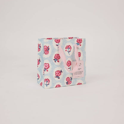 Block Printed Gift Bags (Small) - Pink Sorbet