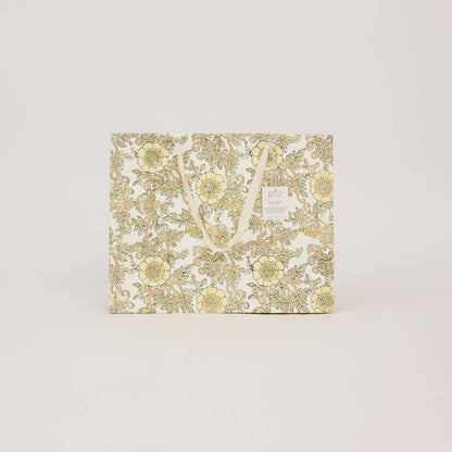 Block Printed Gift Bags (Large) - Buttercream