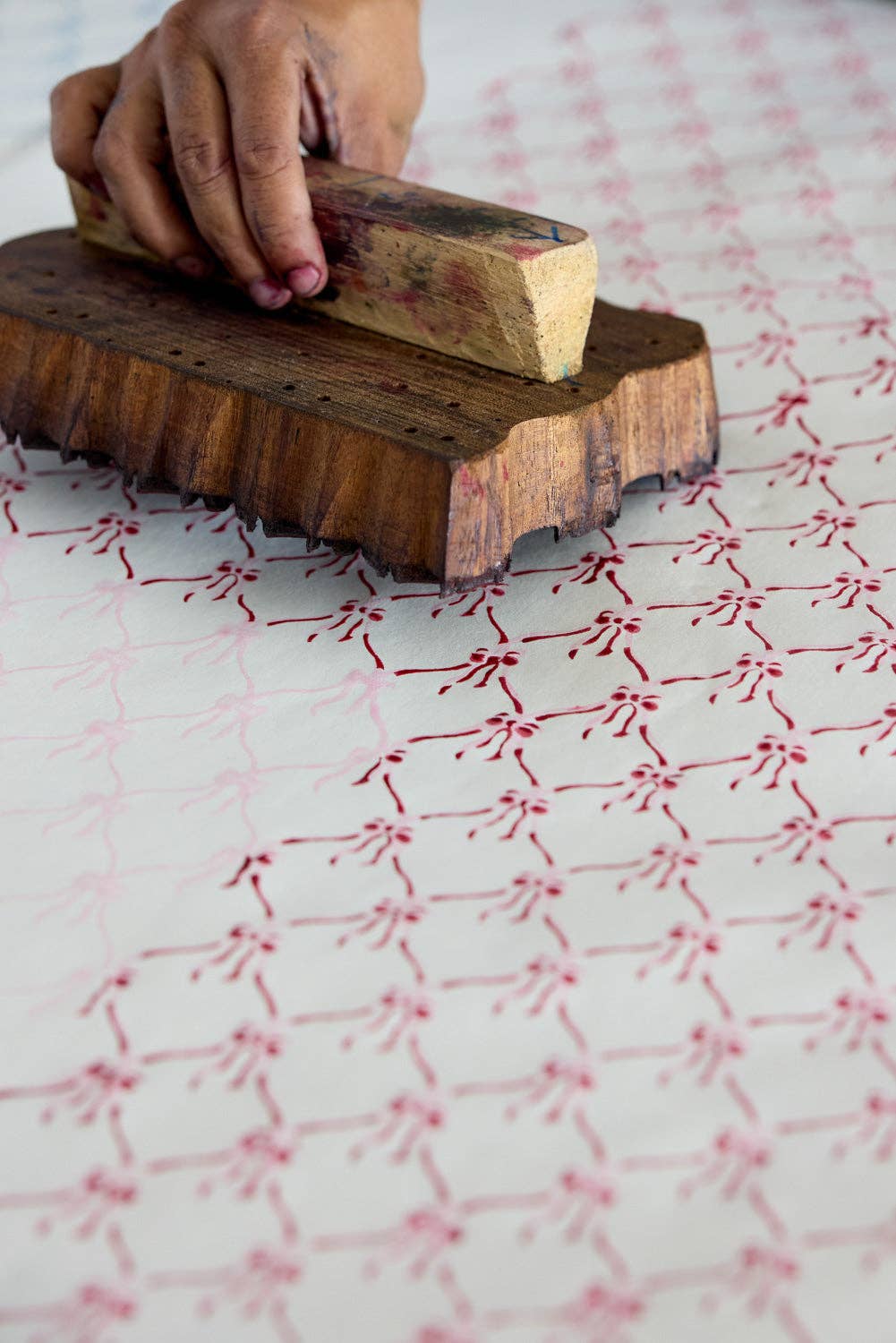 Block Printed Gift Bags (Medium) - Pink Sorbet