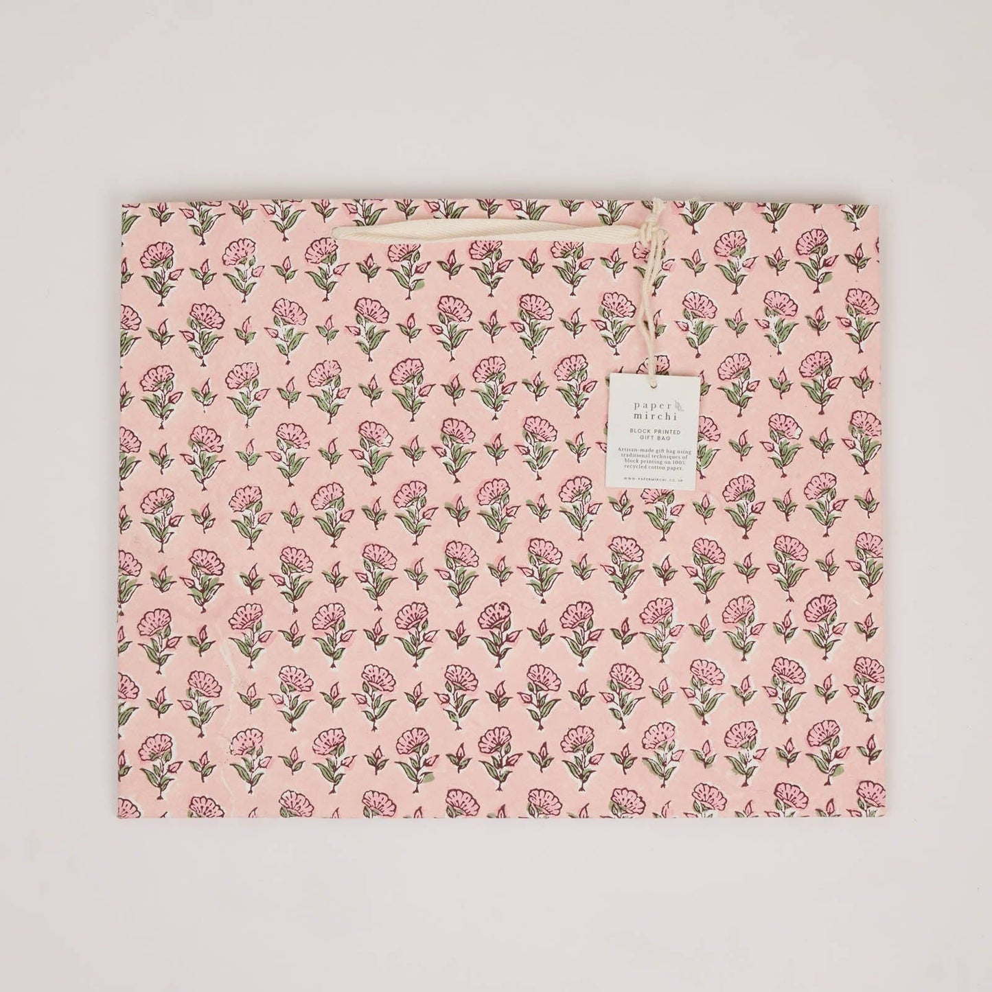 Block Printed Gift Bags (Large) - Blush Refresh