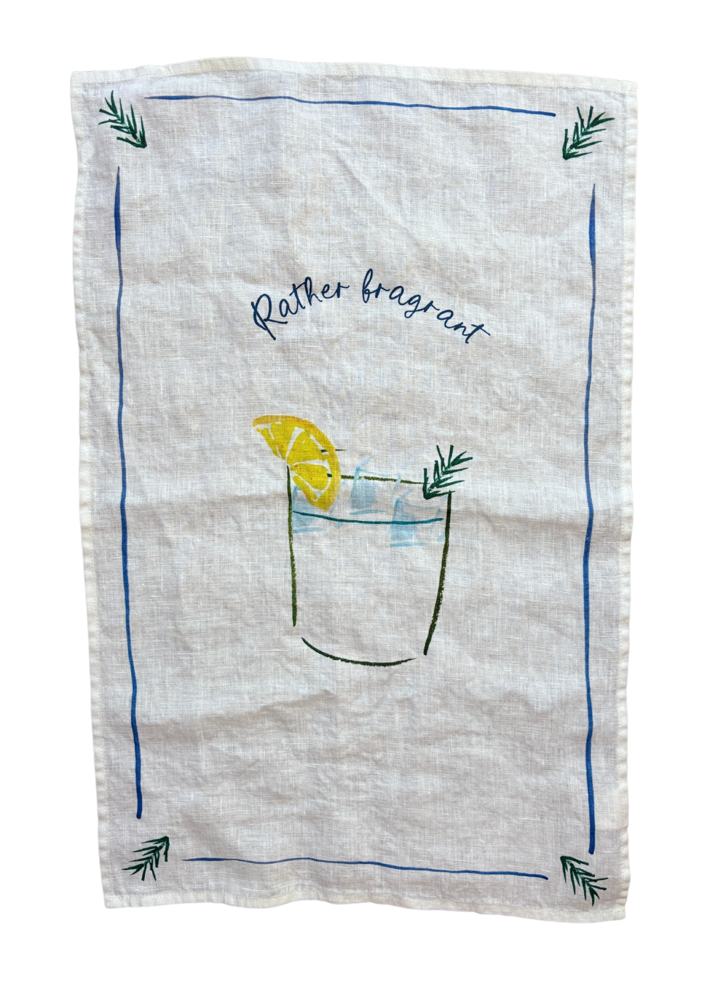 Rather Fragrant - Gin & Tonic Linen Teatowel