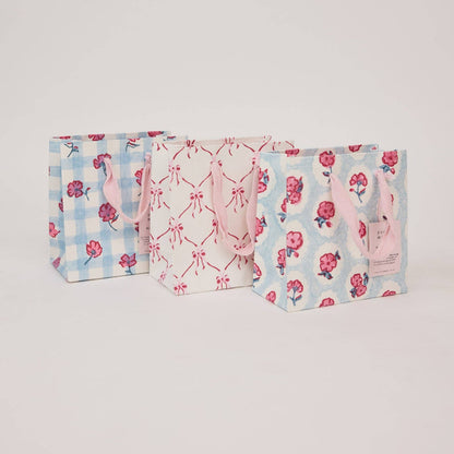 Block Printed Gift Bags (Small) - Pink Sorbet