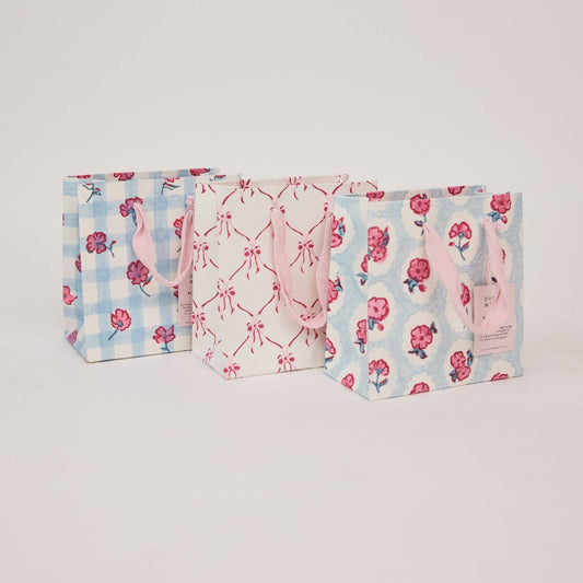Block Printed Gift Bags (Small) - Pink Sorbet