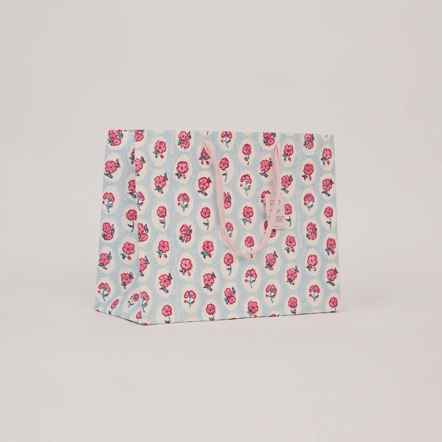 Block Printed Gift Bags (Large) - Pink Sorbet
