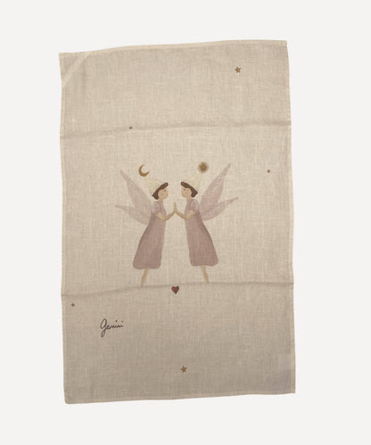 Linen Tea Towel "Gemini"
