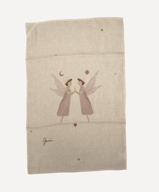 Linen Tea Towel "Gemini"
