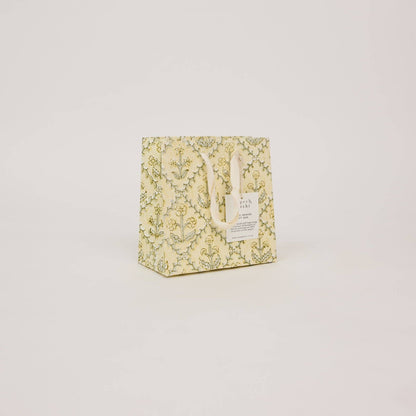 Block Printed Gift Bags (Small) - Buttercream