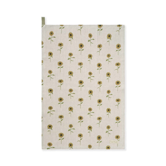 Sunflower Linen Tea Towel