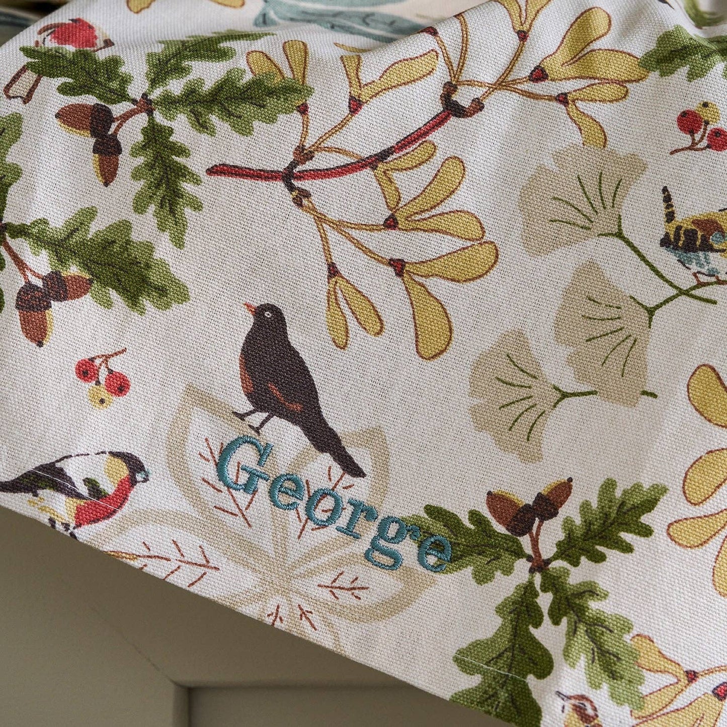 Orchard Birds Tea Towel
