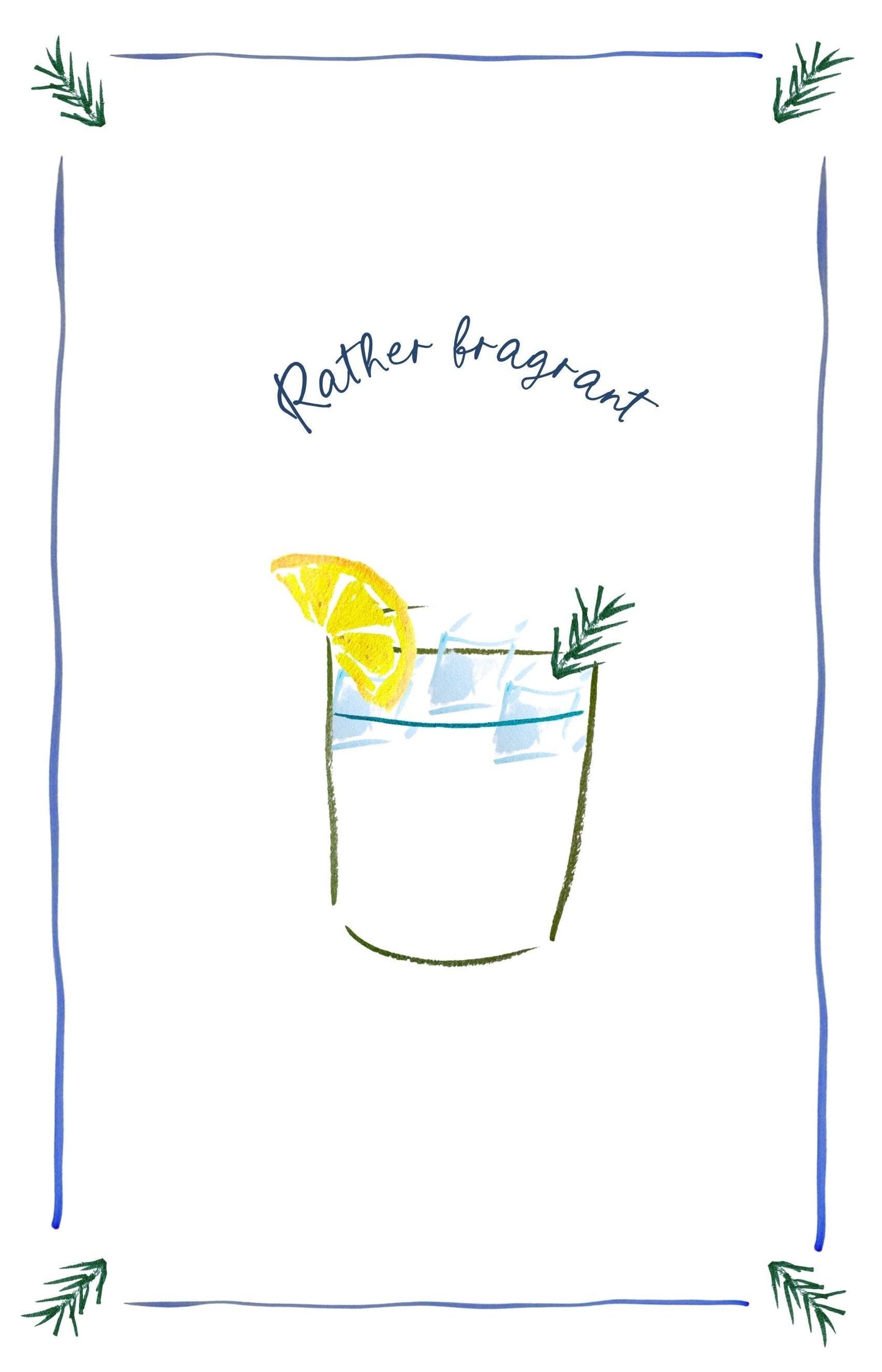 Rather Fragrant - Gin & Tonic Linen Teatowel