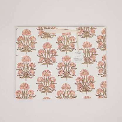 Block Printed Gift Bags (Large) - Terracotta