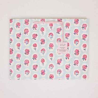 Block Printed Gift Bags (Large) - Pink Sorbet