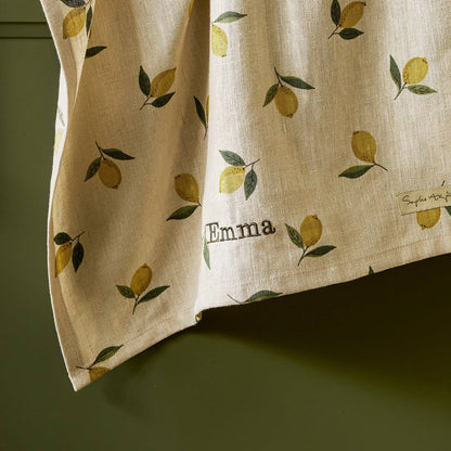 Lemons Linen Tea Towel