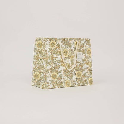 Block Printed Gift Bags (Large) - Buttercream