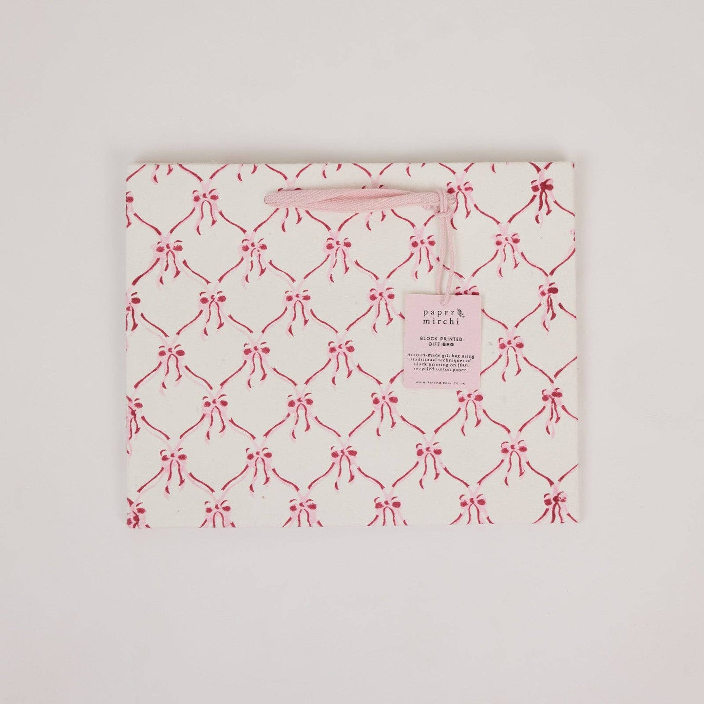 Block Printed Gift Bags (Medium) - Pink Sorbet