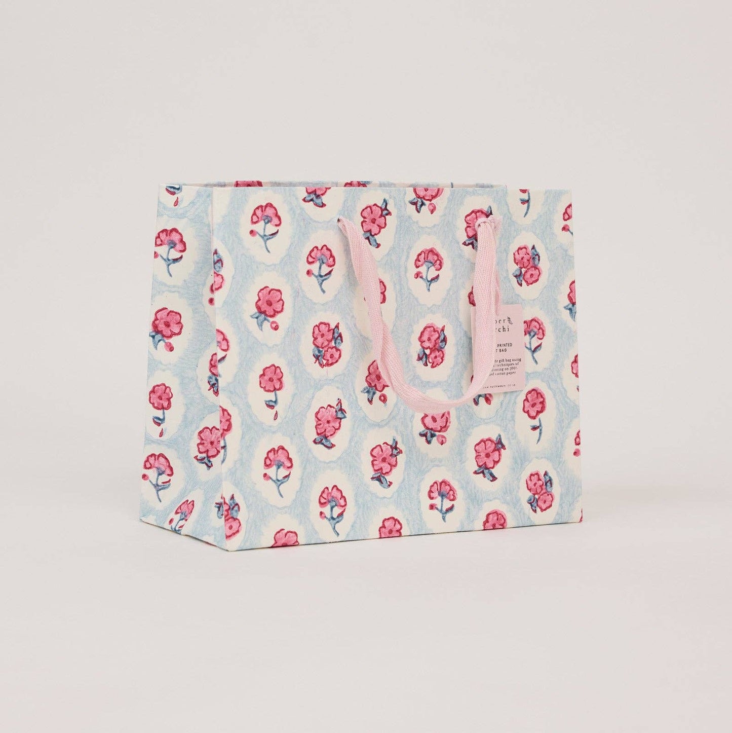 Block Printed Gift Bags (Medium) - Pink Sorbet