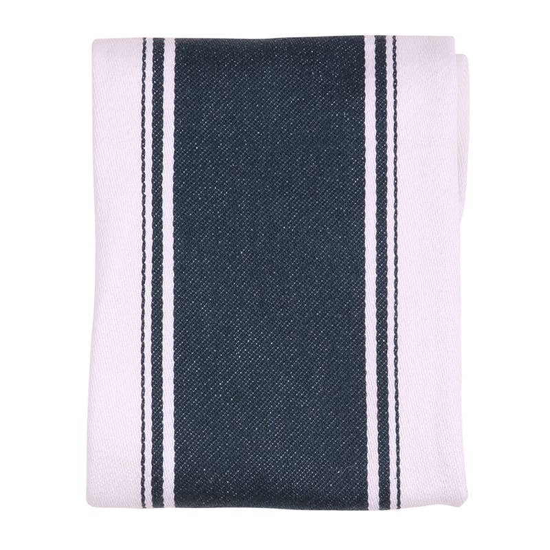 Love Colour Striped Tea Towel, Ink Blue