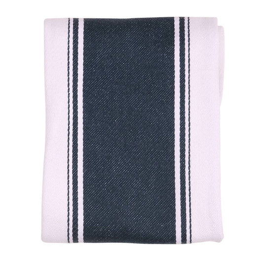 Love Colour Striped Tea Towel, Ink Blue