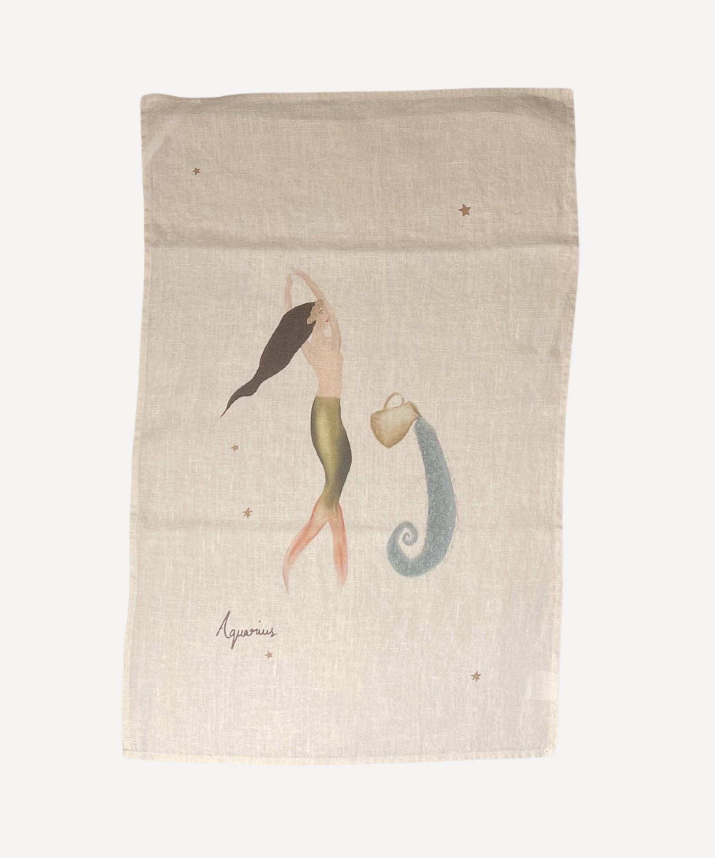 Linen Tea Towel "Aquarius"