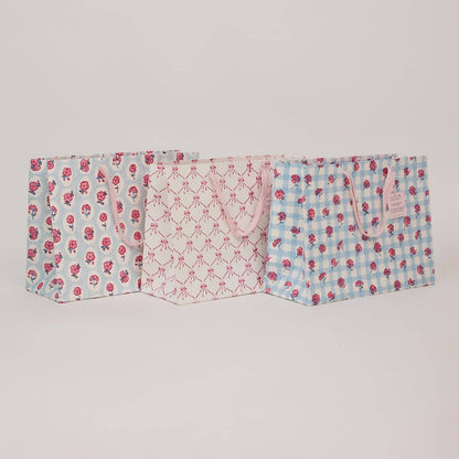 Block Printed Gift Bags (Large) - Pink Sorbet