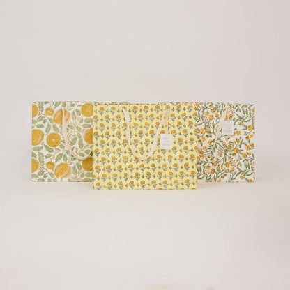 Block Printed Gift Bags (Large) - Sunshine Refresh