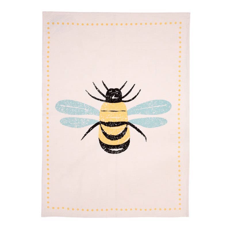 Bees Knees Tea Towels Set of 2 Yellow