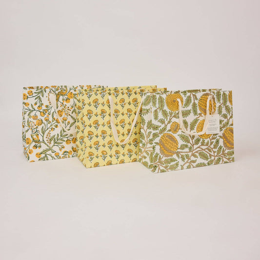 Block Printed Gift Bags (Medium) - Sunshine Refresh