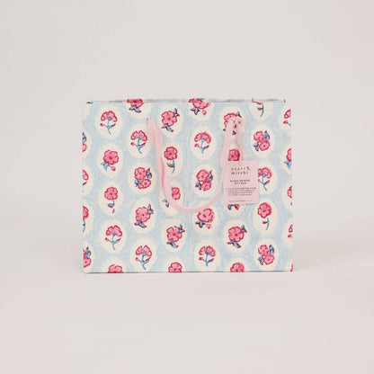 Block Printed Gift Bags (Medium) - Pink Sorbet