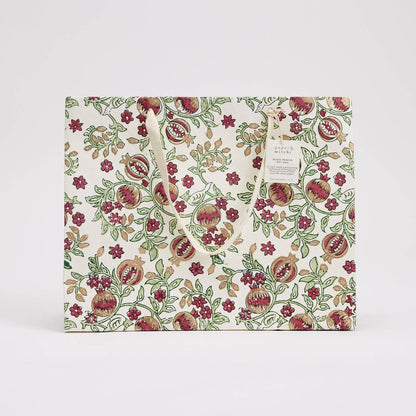 Block Printed Gift Bags (Large) - Cherry
