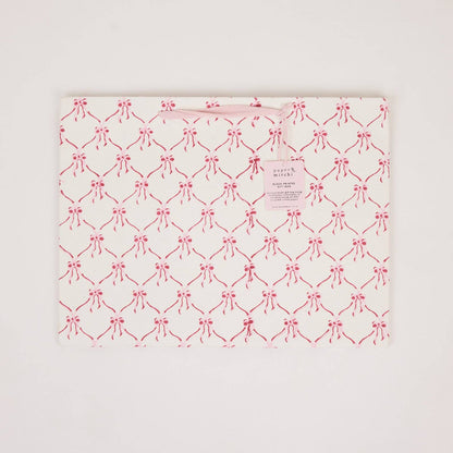 Block Printed Gift Bags (Large) - Pink Sorbet