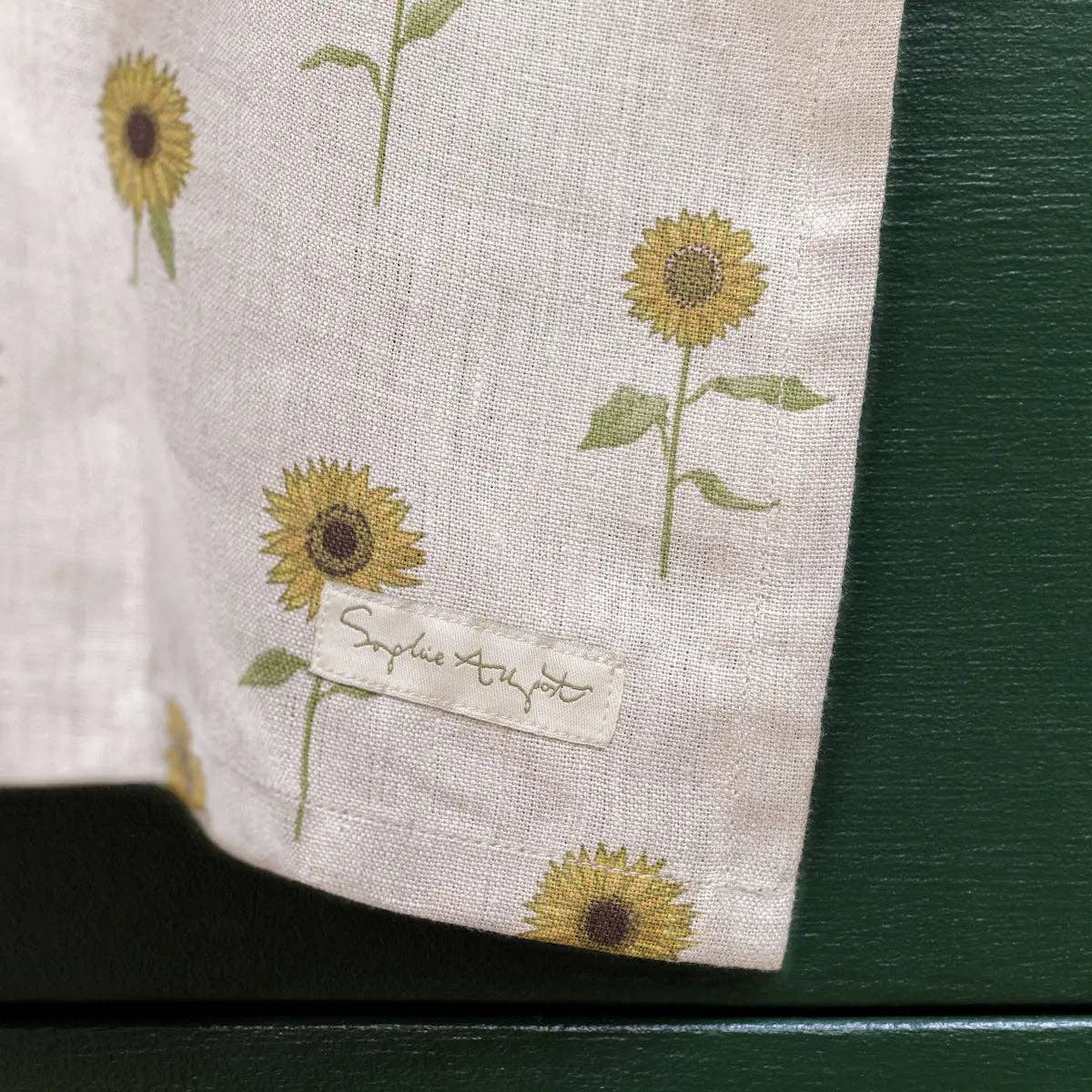 Sunflower Linen Tea Towel