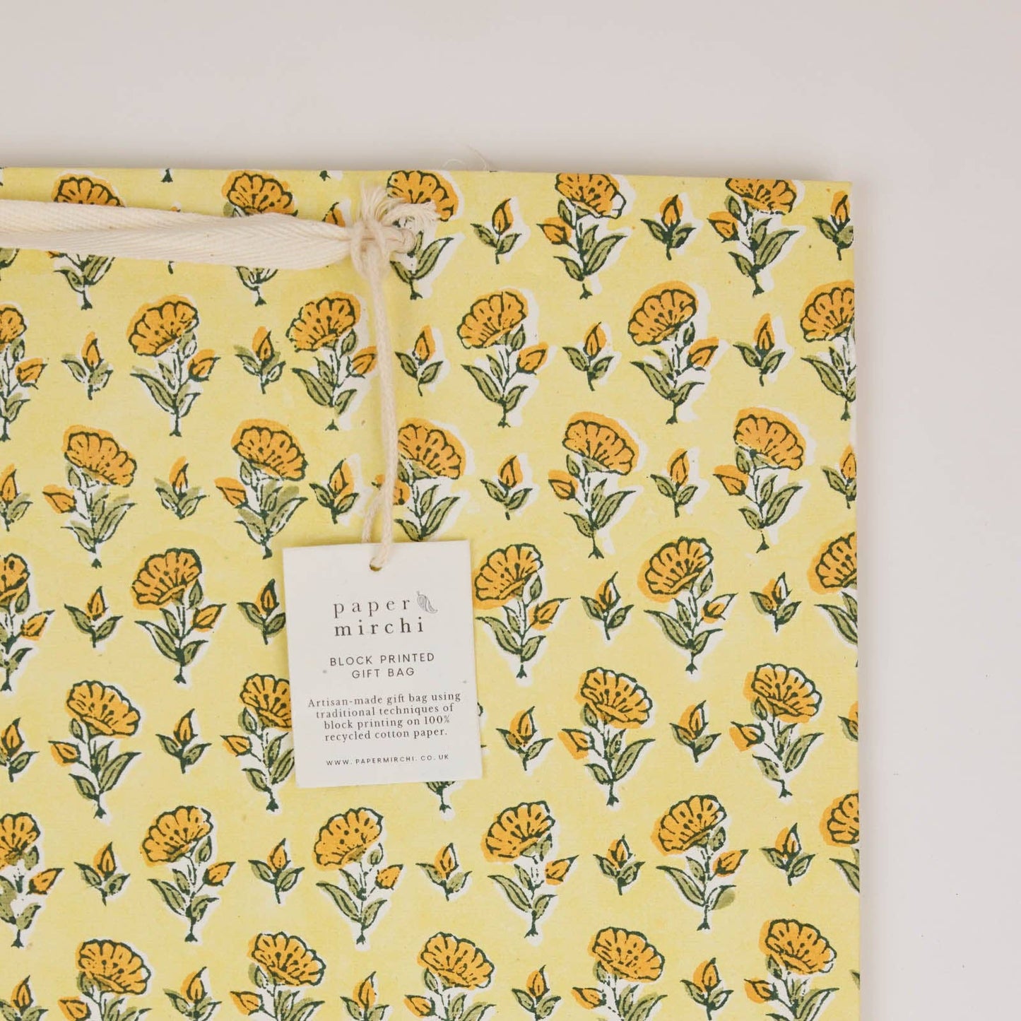 Block Printed Gift Bags (Large) - Sunshine Refresh