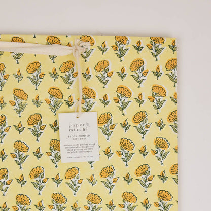 Block Printed Gift Bags (Large) - Sunshine Refresh