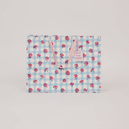 Block Printed Gift Bags (Large) - Pink Sorbet