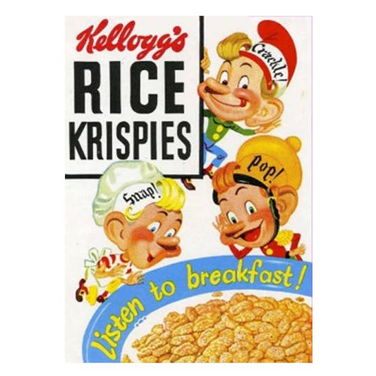 Vintage Kelloggs Rice Crispies Snap Crackle & Pop Tea Towel