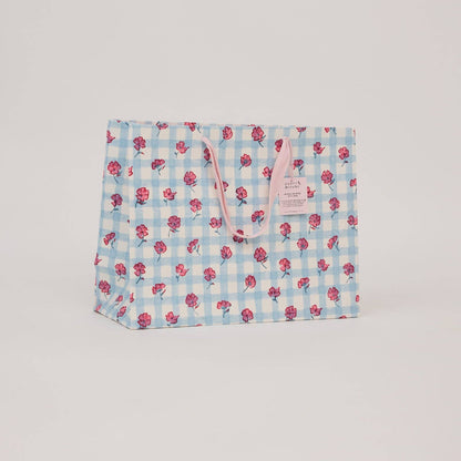 Block Printed Gift Bags (Large) - Pink Sorbet