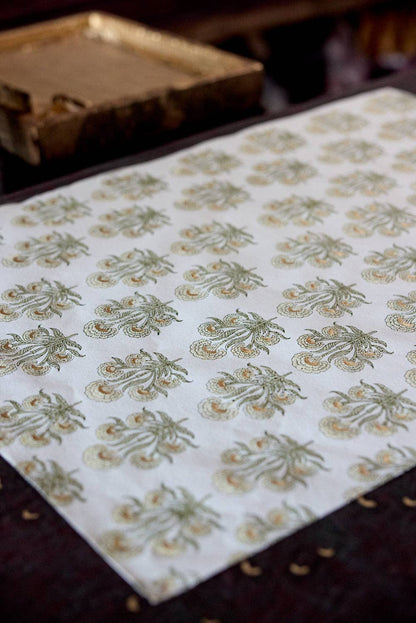 Block Printed Gift Bags (Medium) - Buttercream