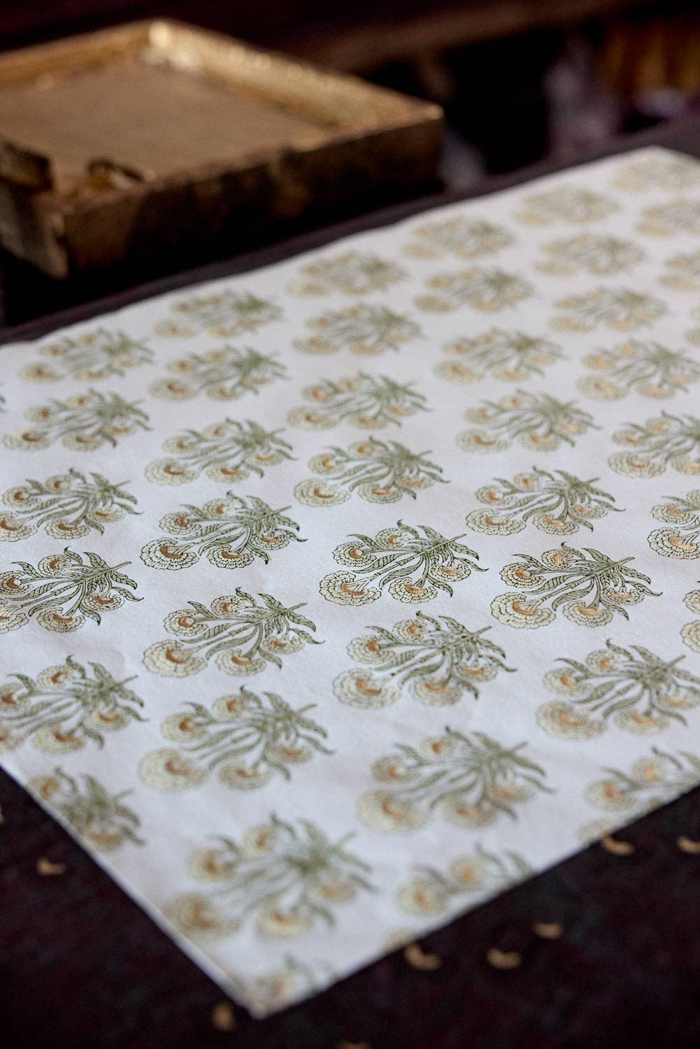 Block Printed Gift Bags (Large) - Winter Red