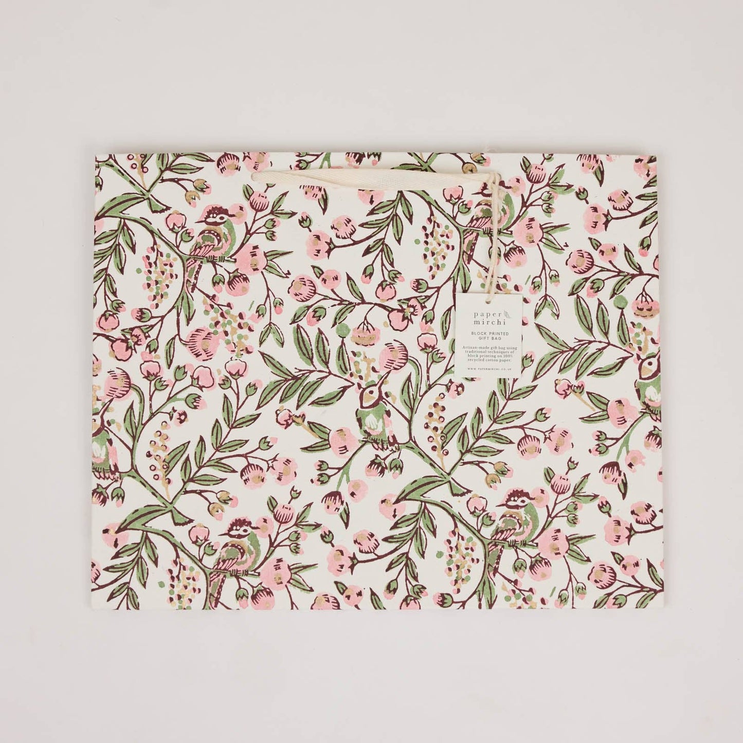 Block Printed Gift Bags (Large) - Blush Refresh