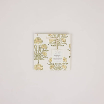 Block Printed Gift Bags (Small) - Buttercream