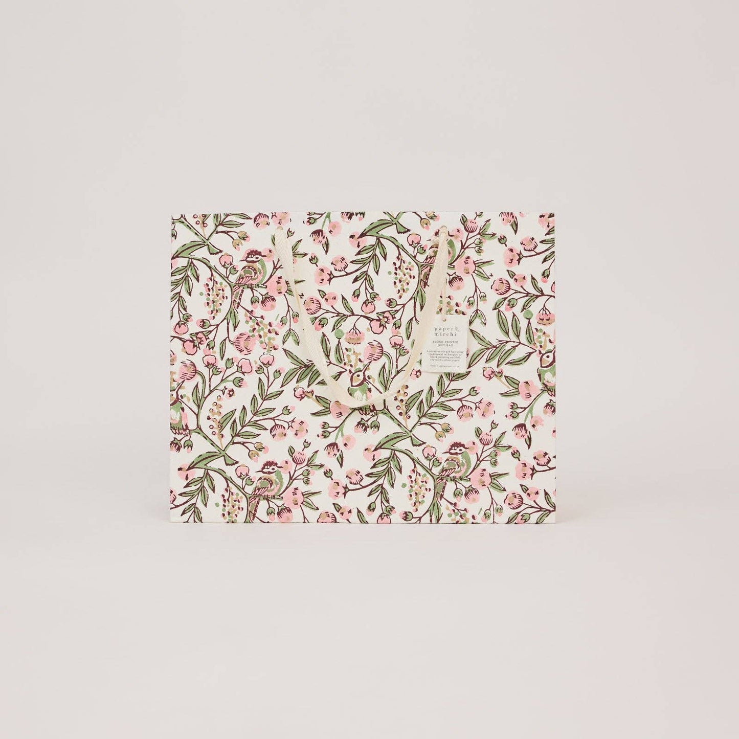 Block Printed Gift Bags (Large) - Blush Refresh