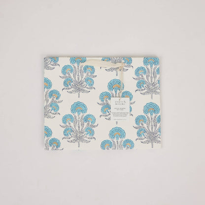 Block Printed Gift Bags (Medium) - Blue Opal