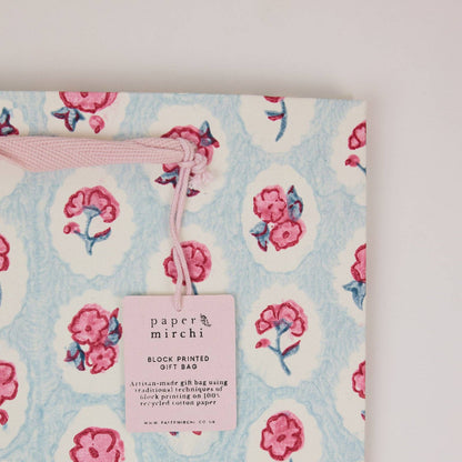 Block Printed Gift Bags (Medium) - Pink Sorbet