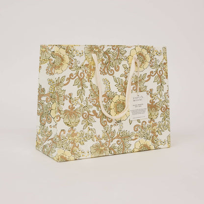 Block Printed Gift Bags (Medium) - Buttercream