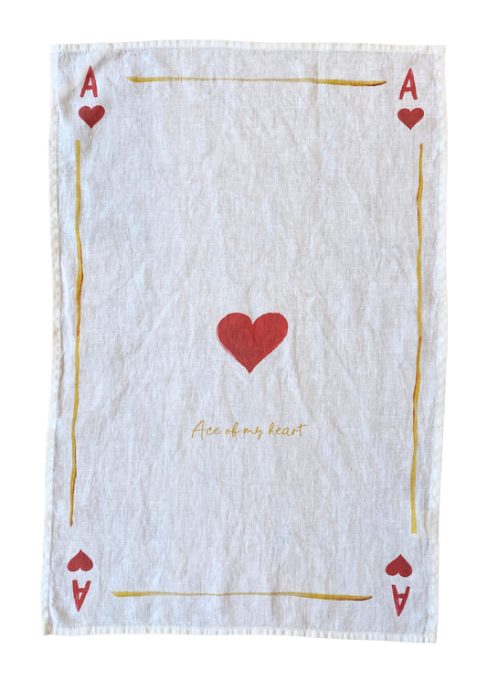 Ace of My Heart - Linen Teatowel